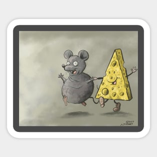 Mouse and Cheese Sticker